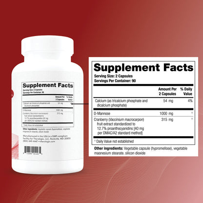 TheraCran® Max Cranberry & D-Mannose Supplement